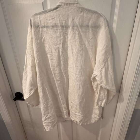 Bryn Walker Daunta Jacket Womens Large 100% Linen Boxy Lagenlook Oversized - Picture 6 of 10